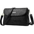 thumbnail image 1 of Small Crossbody Shoulder Bag for Women, Crocodile Pattern Leather Satchel Cellphone Bags Wallet Purse and Handbag, 1 of 7