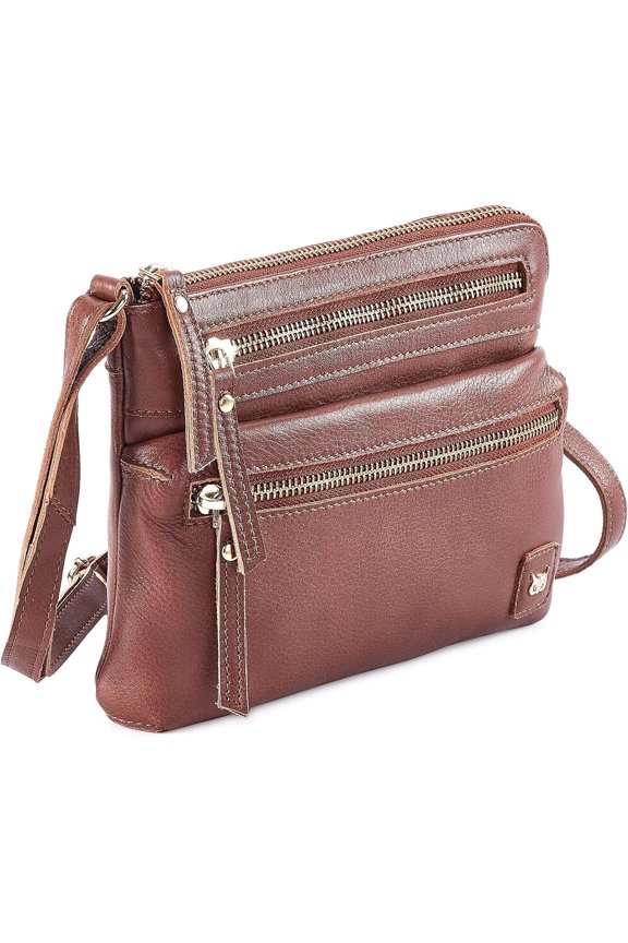 Small Crossbody Sling Bag Real Leather Purse for Women Crossover Trendy Handbag | Real Leather, Purse, Crossover, Trendy