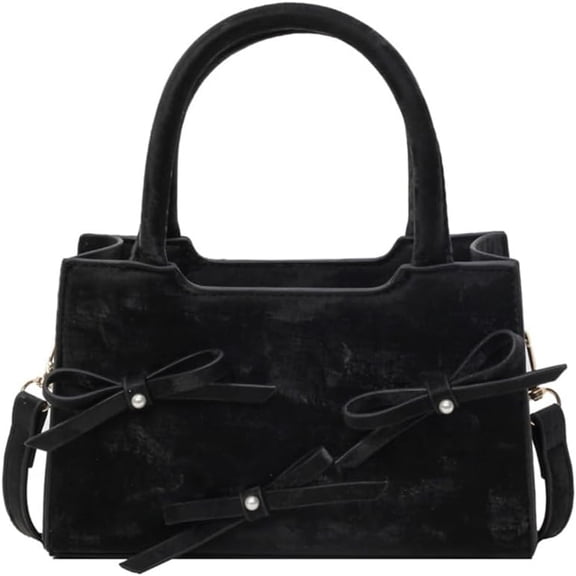Small Crossbody Tote Bag for Women Bowknot Top-Handle Hobo Shoulder Bag Leather Satchel Purses and Handbags