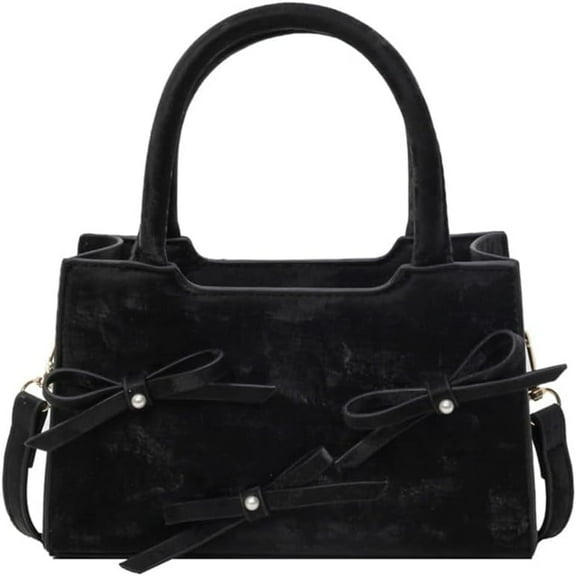 Small Crossbody Tote Bag for Women Bowknot Top-Handle Hobo Shoulder Bag Leather Satchel Purses and Handbags