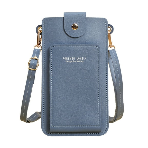 Small Crossbody Touch Screen Cell Phone Purse for Women Leather Mini Cellphone Wallet Bag with Straps