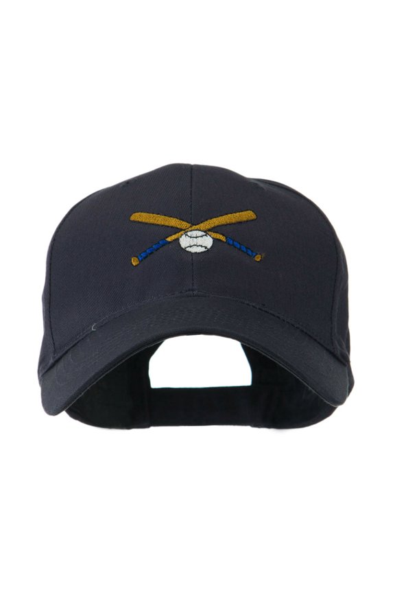 Small Crossed Bats and Ball Embroidered Cap - Navy OSFM