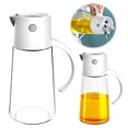 Small Cruet Set Automatic Opening And Closing Glass Oil Pot Kitchen