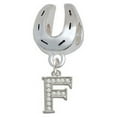 thumbnail image 1 of Small Crystal Initial - F - Horseshoe Charm Bead, 1 of 1