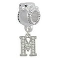 thumbnail image 1 of Small Crystal Initial - M - Frog Charm Bead, 1 of 1