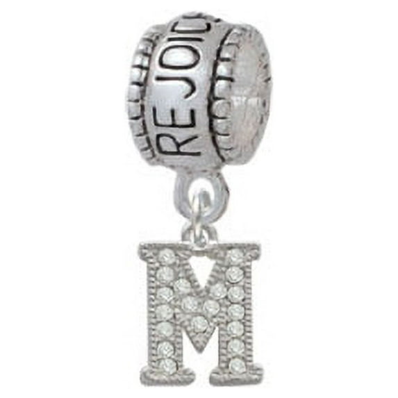 Small Crystal Initial - M - Rejoice Charm Bead