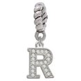 thumbnail image 1 of Small Crystal Initial - R - Rope Charm Bead, 1 of 1