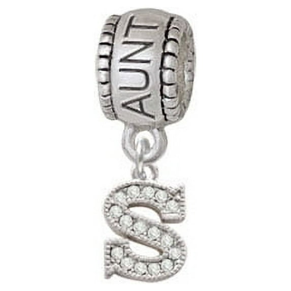 Small Crystal Initial - S - Aunt Charm Bead