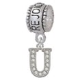 thumbnail image 1 of Small Crystal Initial - U - Rejoice Charm Bead, 1 of 1