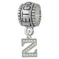 thumbnail image 1 of Small Crystal Initial - Z - Let Go Let God Charm Bead, 1 of 1