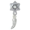 thumbnail image 1 of Small Crystal Sabre Tooth - Star of David with Clear Crystal Charm Bead, 1 of 1