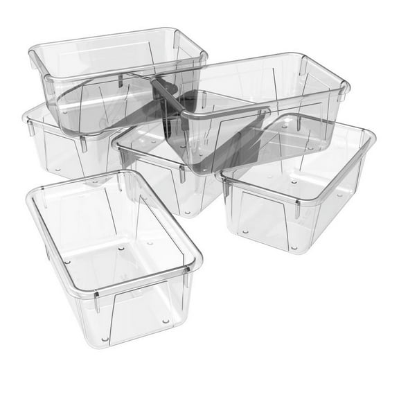 Small Cubby Bin, Classroom Clear (Case of 5)