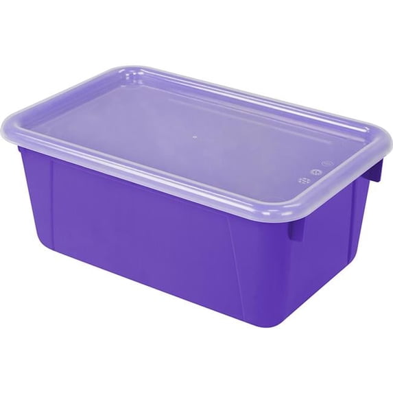 Small Cubby Bin with Cover Purple Classroom - 2 Each