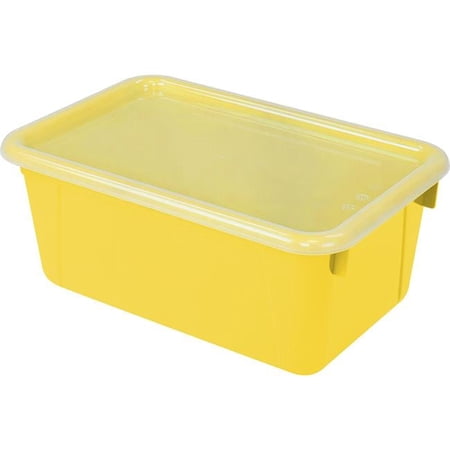 Small Cubby Bin with Cover Yellow Classroom - 2 Each