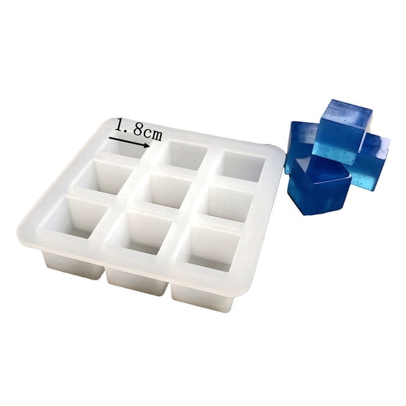 Small Cube Decoration Mold Epoxy Silicone Mold Table Soft Ceramic Plaster Ornament Pendant Home Decoration