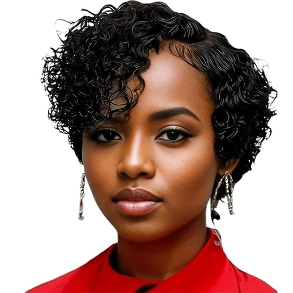 Small Curly Short Hair Wig For Women, Naturally Fluffy And Slightly Divided For Daily Wear Breathable, lightweight