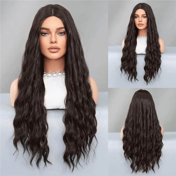 Small Curly Wig, Long Hair For Women With Large Waves And Water Splitting Wavy Curls, Available In Multiple Colors