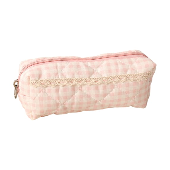Small Cute Adorable Versatile Pencil Case Makeup Bag Cloth Pouch Organizer for Stripling Teenagers Home Office University Travel Storage Beautiful Lightweight Portable Ideal Gift 6.7x2.7x1.9 Inches