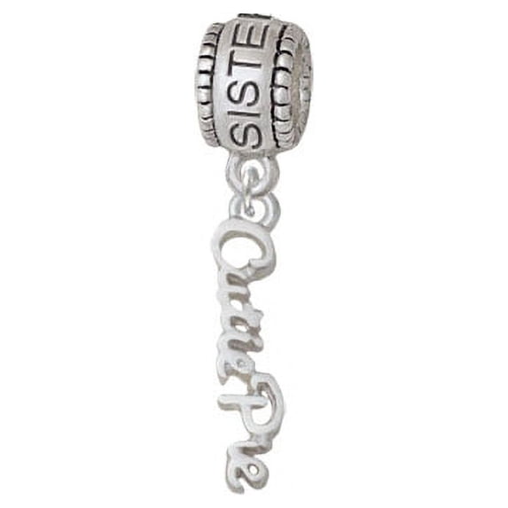 Small Cutie Pie Script - Sister Charm Bead