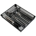 thumbnail interactive-video image 1 of Small Cutlery Tray PE coated Black (Dims: 13 x 10.25 x 1.75 inch), 1 of 6