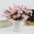 thumbnail image 1 of Small Daisy Artificial Flowers Bouquet - 7-Stem Silk Faux Floral Arrangement in Purple, White, Blue, Red, Pink, Yellow - 14.57" Tall Wedding Decor, Home Centerpiece, Photography Props, 1 of 6