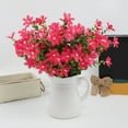 thumbnail image 1 of Small Daisys Artificial Flower Bouquet,Realistic Silk Faux Flowers Long-Lasting Decorative Tabletop Flowers,Wedding Party Centerpieces and Home Desk Arrangement for Living Room and Office-Red, 1 of 6
