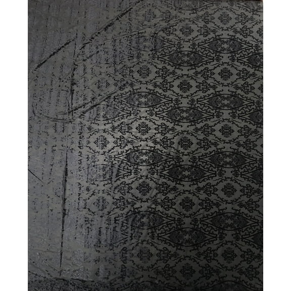 Small Damask Burnout Velvet on Polyester Spandex Fabric by the Yard