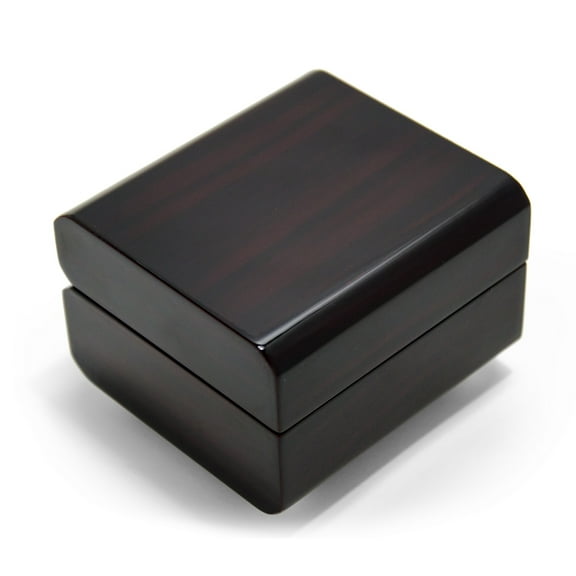 Small Dark Wood Glossy Distinctive 18 Note Music Box - Can't Take My Eyes Off You