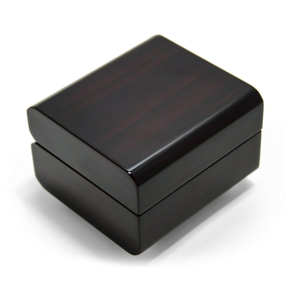 Small Dark Wood Glossy Distinctive 18 Note Music Box - You Are My Sunshine