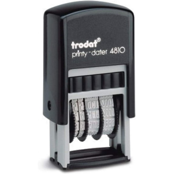 Small Date Stamp, Trodat 4810, Month Day Year Format, Red Ink