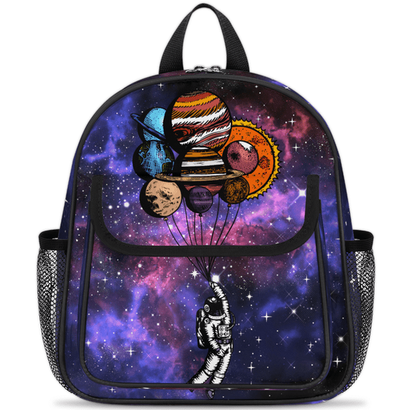 Small Daypack,Universe Themed Mini Backpack with Adjustable Straps and Chest Strap,Water-Resistant Lightweight for Daily Use