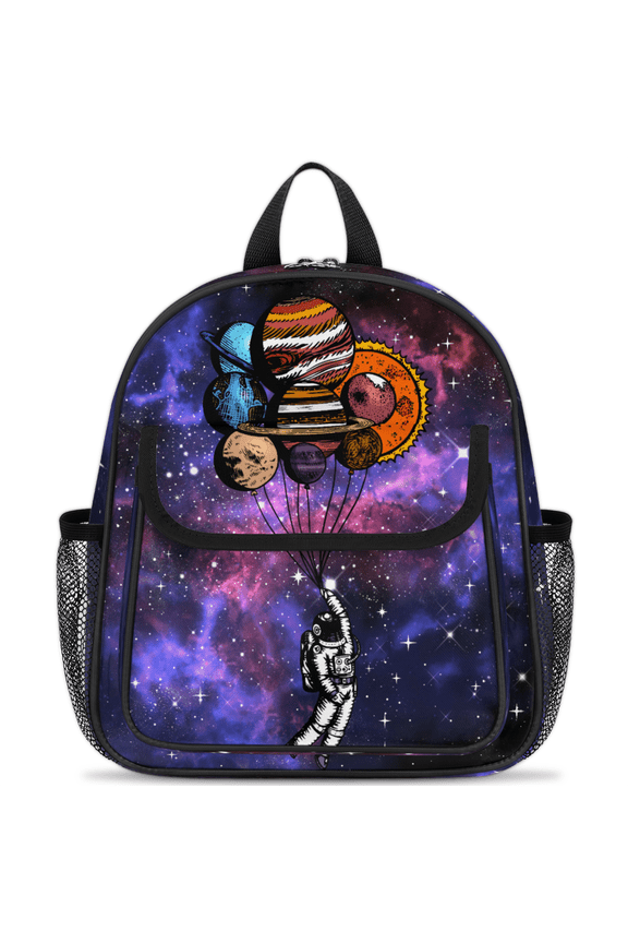 Small Daypack,Universe Themed Mini Backpack with Adjustable Straps and Chest Strap,Water-Resistant Lightweight for Daily Use