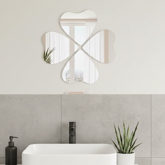 Small Decorative Wall Self Adhesive Shaped Mirrors - Set of 4
