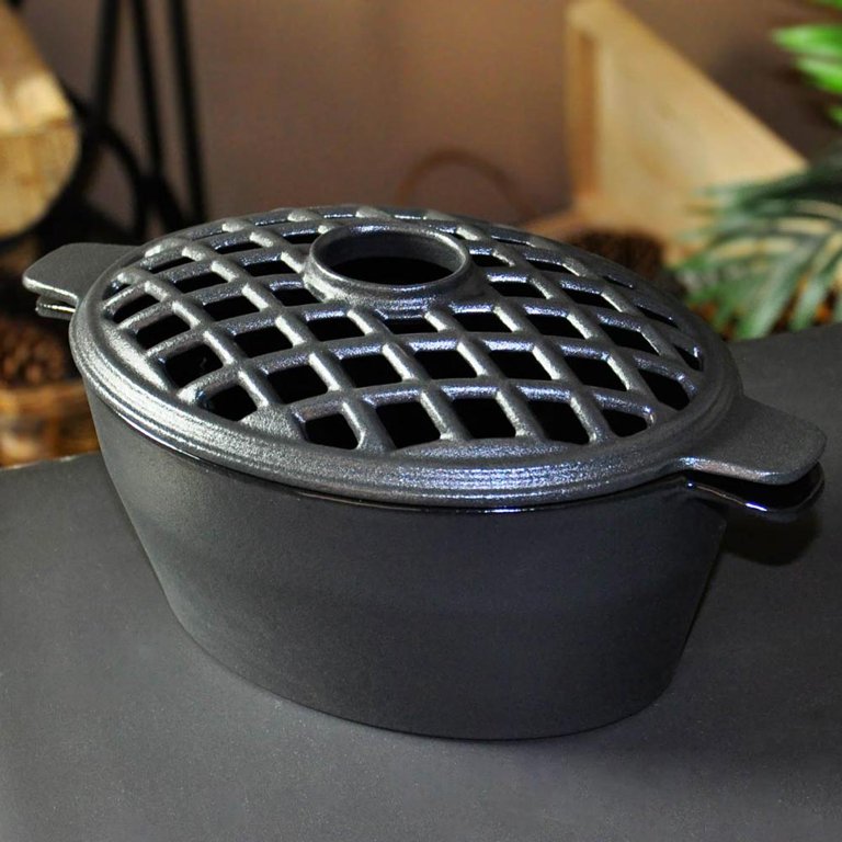 Style Selections Black Cast Iron Kettle Steamer at