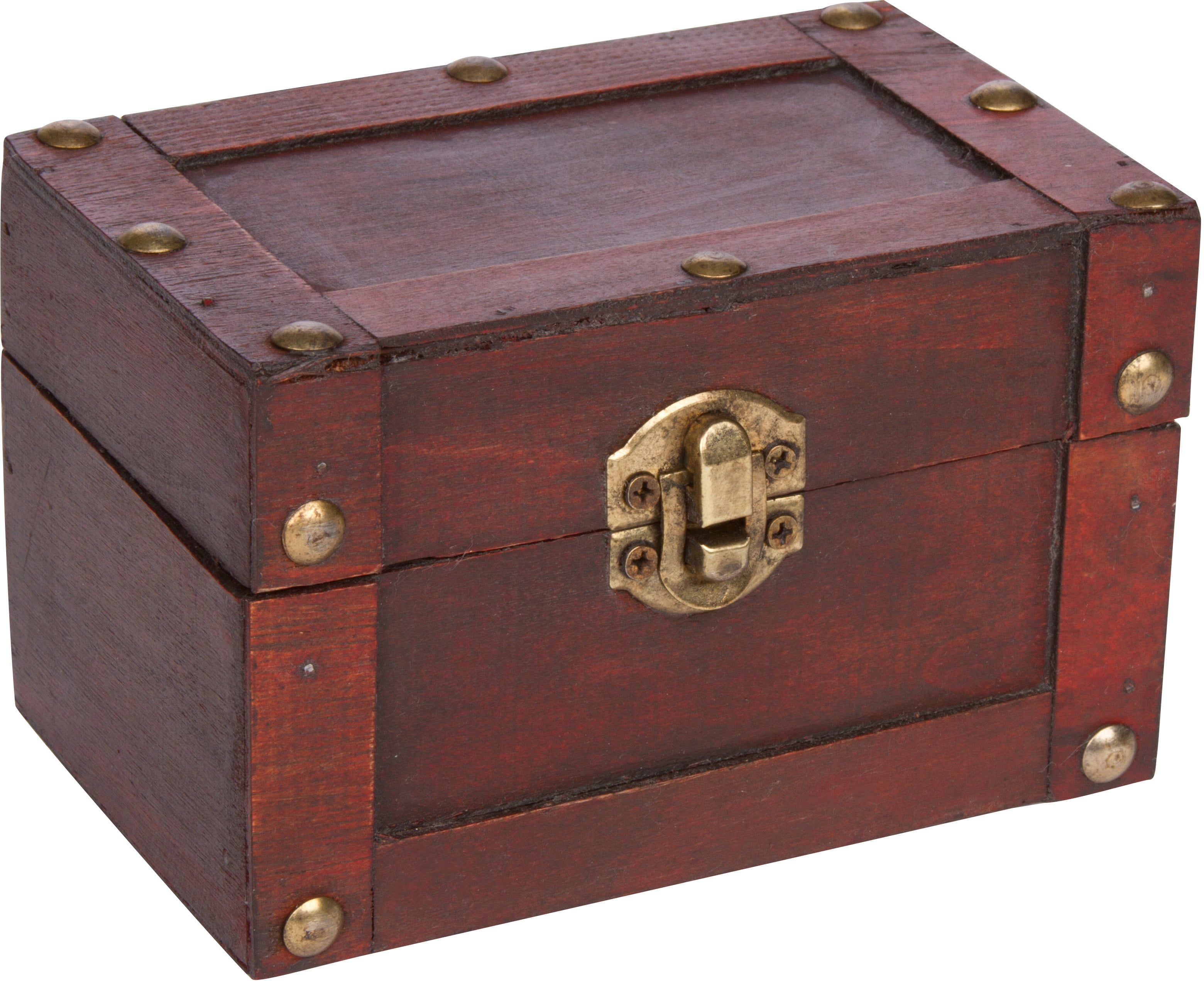 Small Decorative Wood Treasure Chest By Trademark Innovations
