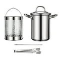 Small Deep Fryer Pots with Strainers Basket for Chicken