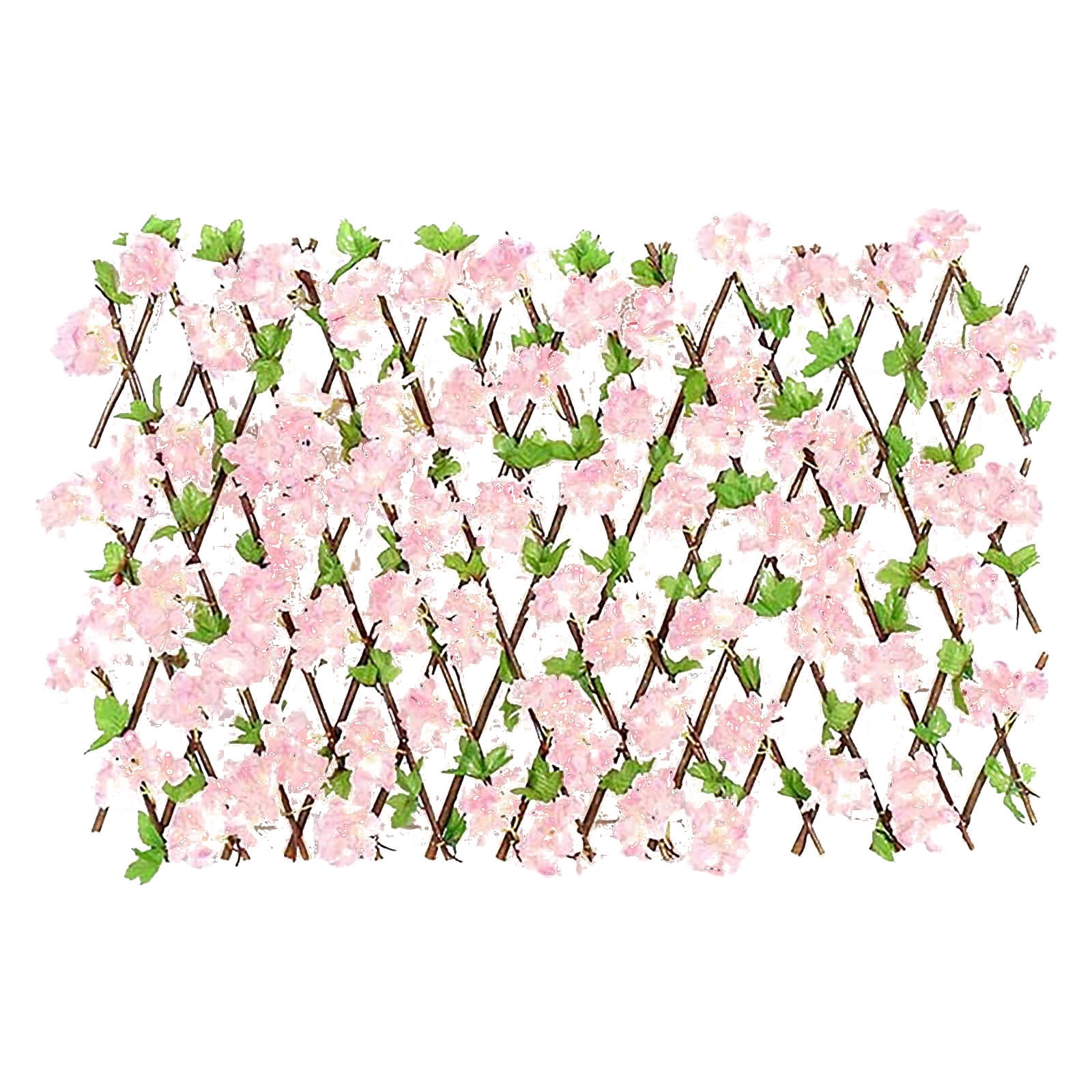 Small Deep Pink Sakura Outdoor Decorative Retractable Fence - Portable Easy To Install Lightweight - For Garden Patio Party Outdoor Event Wedding Picnic Home Decoration Yard