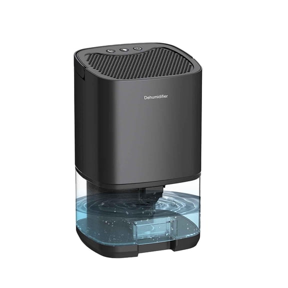 Small Dehumidifier for Bedroom | Quiet Dehumidifier | Portable Dehumidifier for Home Small Rooms, Black Mini Dehumidifier 10 X 6 X 5.5 in