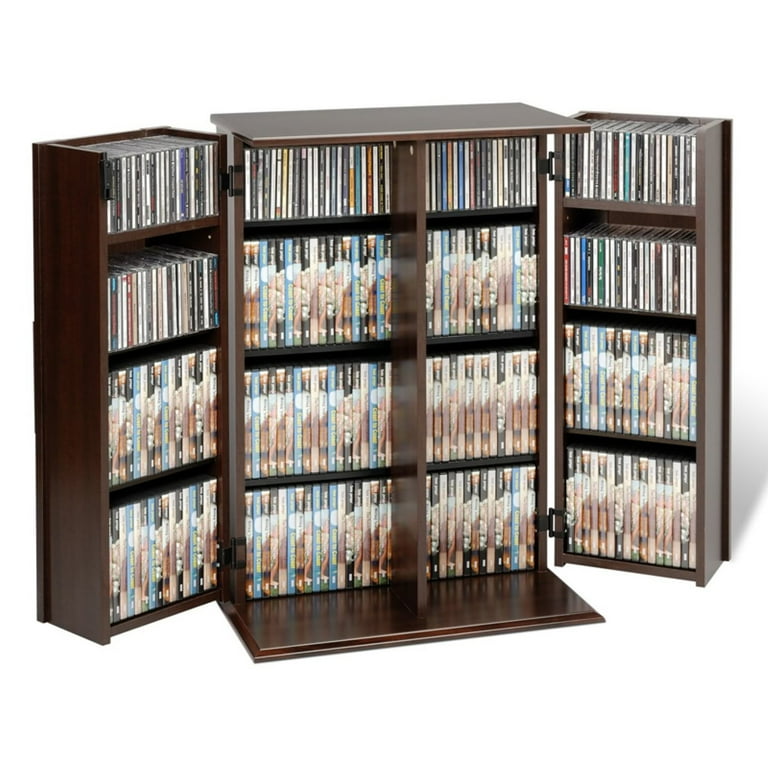 Small Deluxe Multimedia Storage Cabinet with Locking Shaker Doors