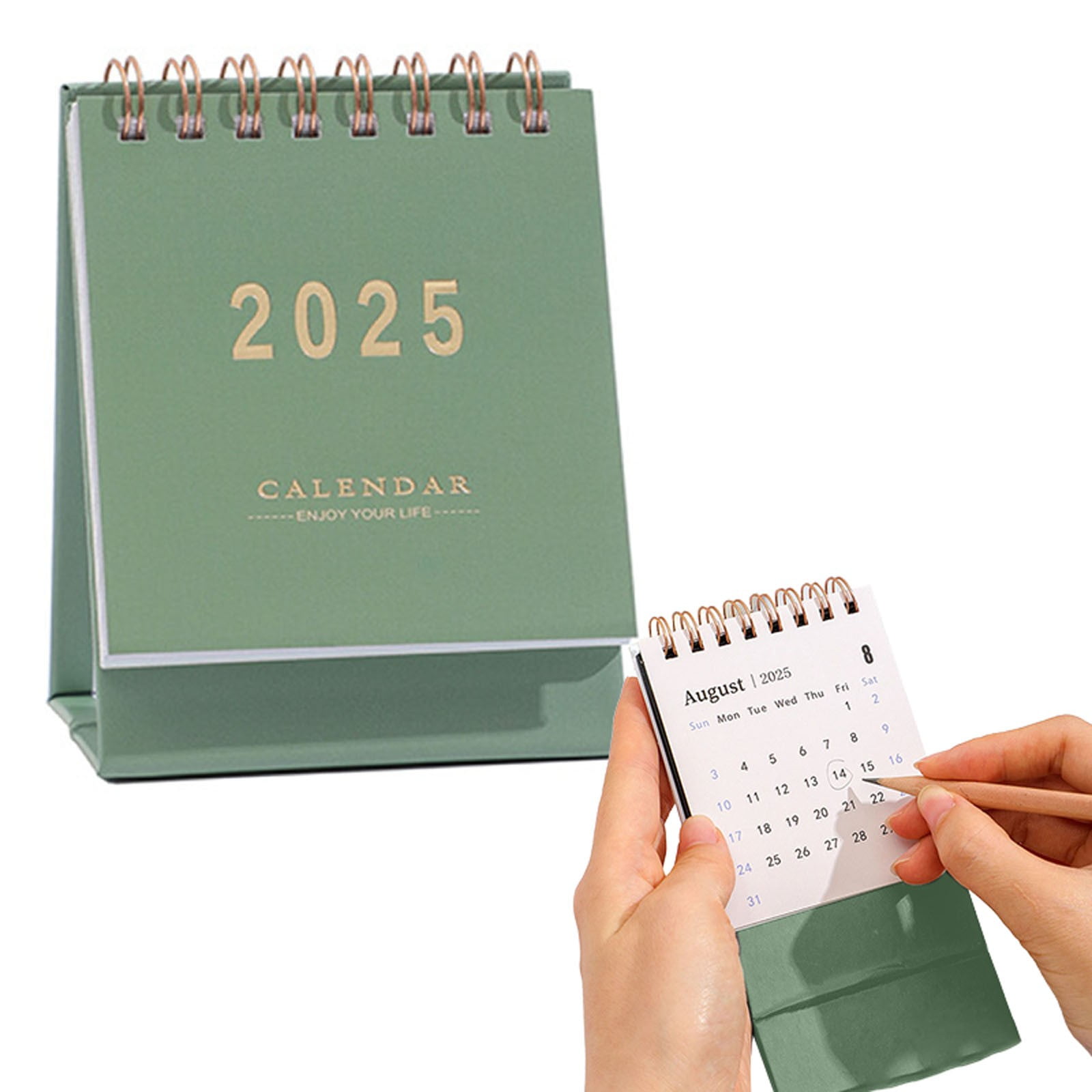 Small Desk Calendar 2025 Simple Solid Color Morandi Calendar Desktop ...