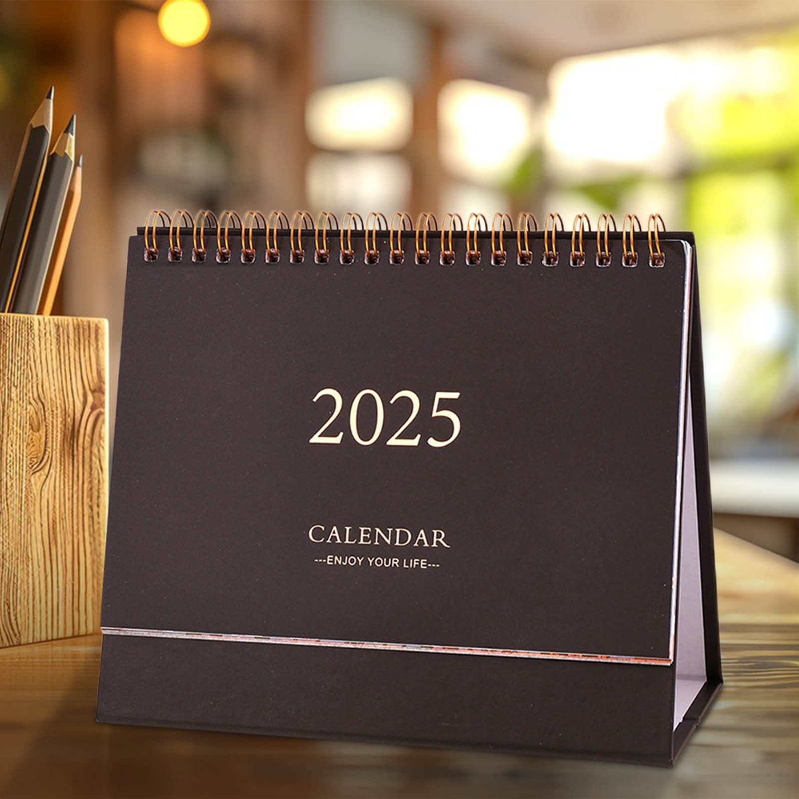 Small Desk Calendar 2025 Standing Flip Desktop Calendar Small Desktop