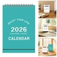 thumbnail image 1 of Small Desk Calendar, 2026 2027 Mini Calendar, Mini Small Tiny Desktop Calendars 2026.1-2027.6, Flip Office Standing for Desk, Home, Office, 1 Pcs, 6.1x3.93", 1 of 8