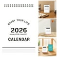 thumbnail image 1 of Small Desk Calendar, 2026 2027 Mini Calendar, Mini Small Tiny Desktop Calendars 2026.1-2027.6, Flip Office Standing for Desk, Home, Office, 1 Pcs, 6.1x3.93", 1 of 8