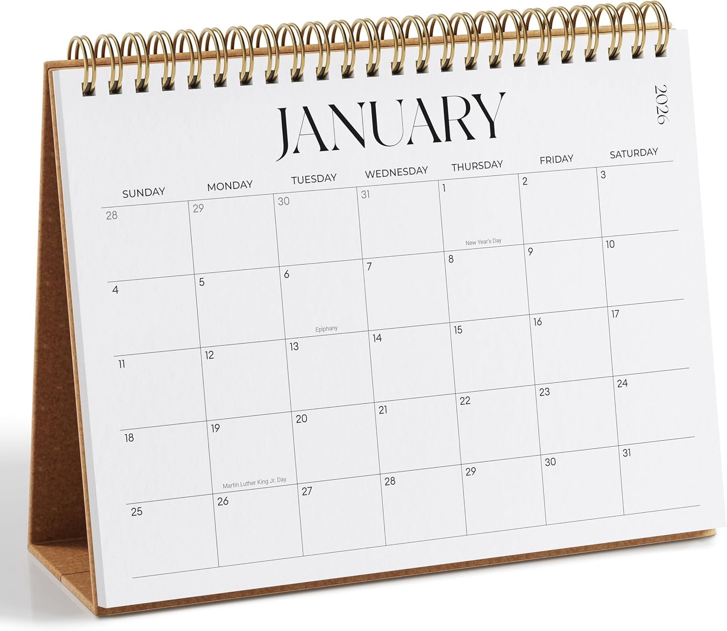 Small Desk Calendar 2026-2027, Standing Flip Calendar, January 2026 to ...