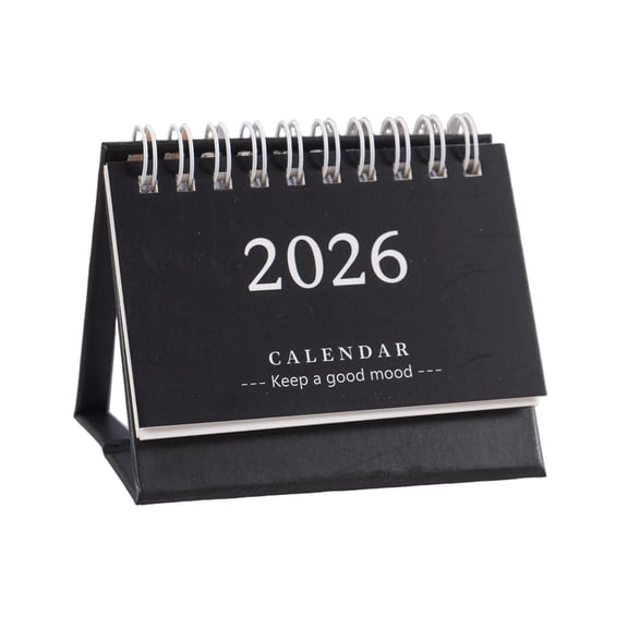 Small Desk Calendar 2026 - Standing Flip Mini Desktop Calendar, Use Now to Dec 2026, Mini Daily Schedule Thick Paper Twin-Wire Binding with Check List for Home Office School(3.7x3inch)