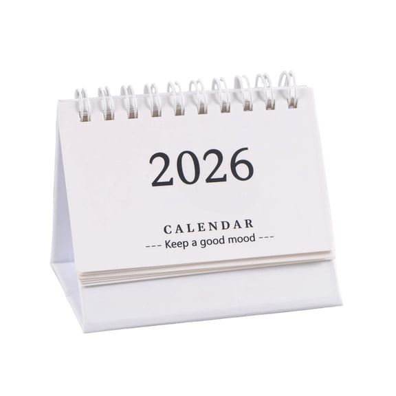 Small Desk Calendar 2026 - Standing Flip Mini Desktop Calendar, Use Now to Dec 2026, Mini Daily Schedule Thick Paper Twin-Wire Binding with Check List for Home Office School(3.7x3inch)
