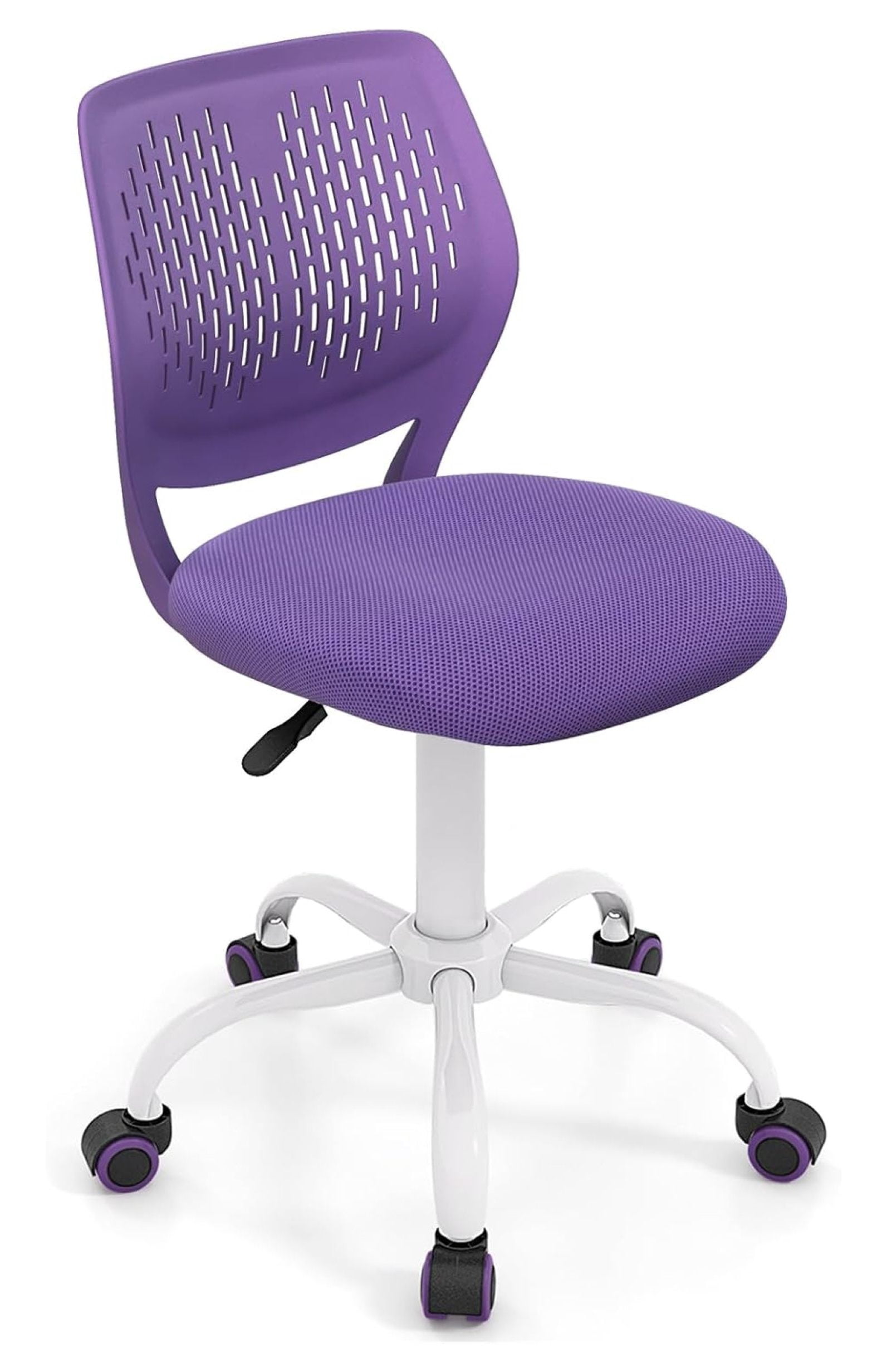 Small Desk Chair with Wheels Home Office Chair Back Armless Computer ...