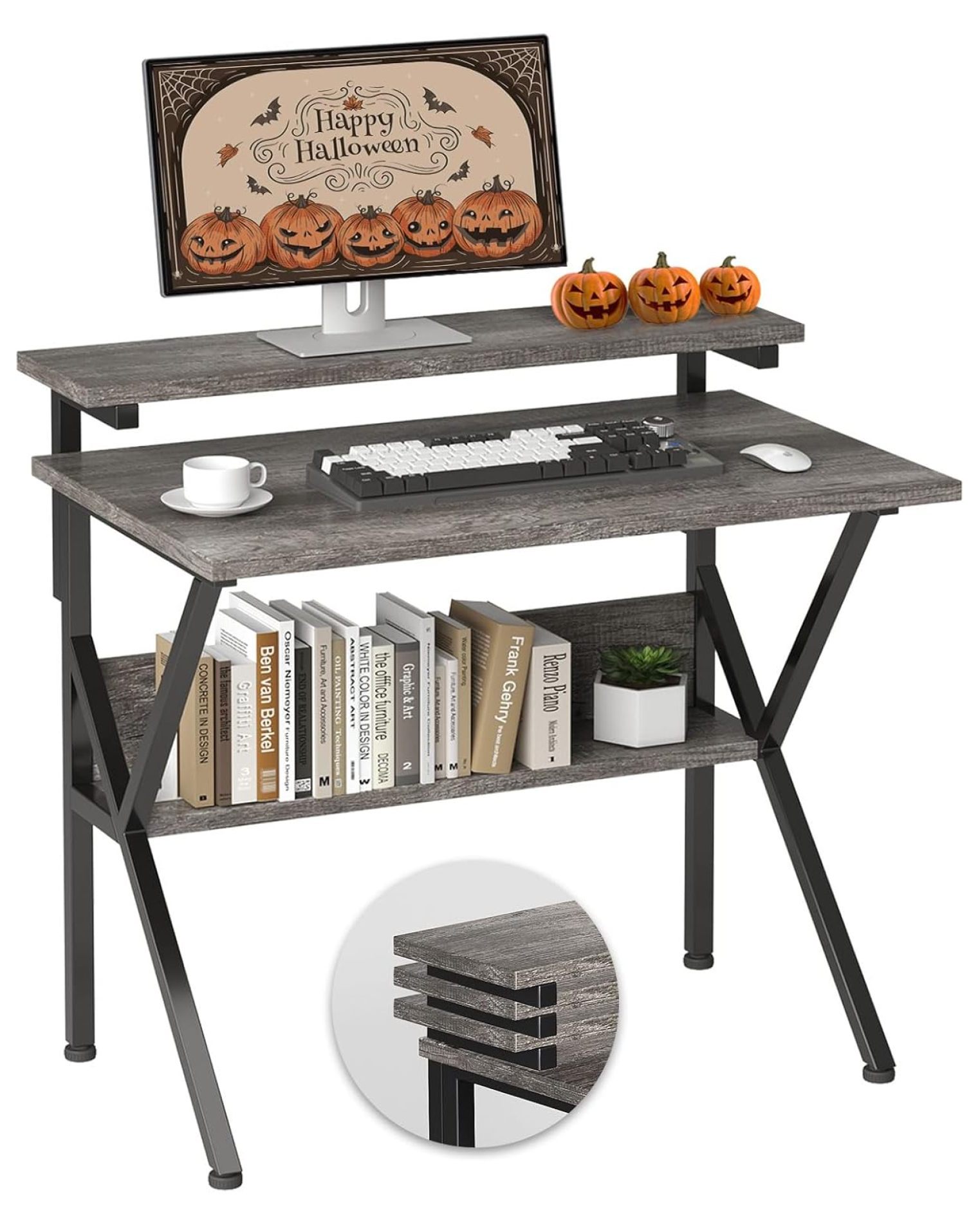 Small Desk, Small Computer Desk for Small Spaces, 27.5 Inch Computer