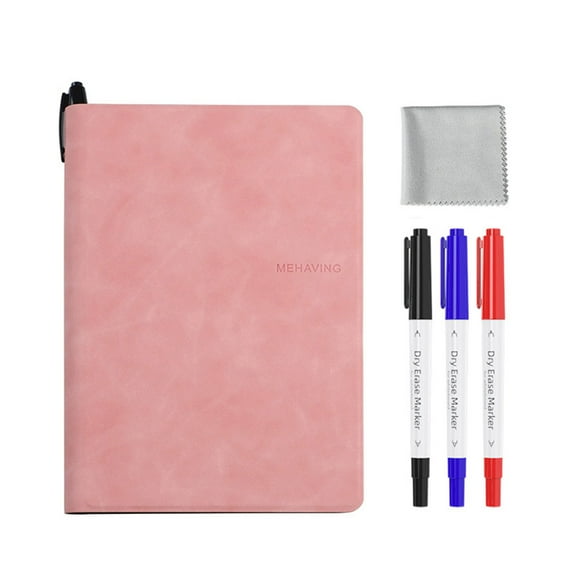 Small Desk Erasable Whiteboard with Marker Double-Side Whiteboard Notebook Writing Board for Writing Drawing
