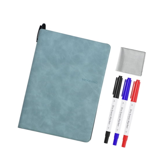 Small Desk Erasable Whiteboard with Marker Double-Side Whiteboard Notebook Writing Board for Writing Drawing